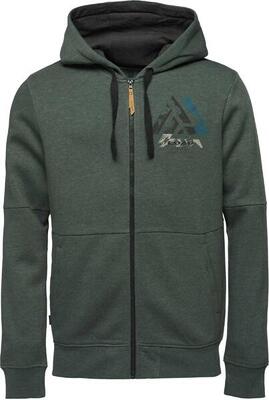 Felpa da uomo Loap Edcar con cappuccio e zip completa verde