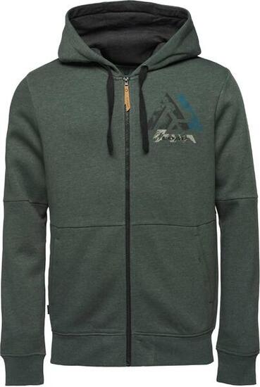 Felpa da uomo Loap Edcar con cappuccio e zip completa verde