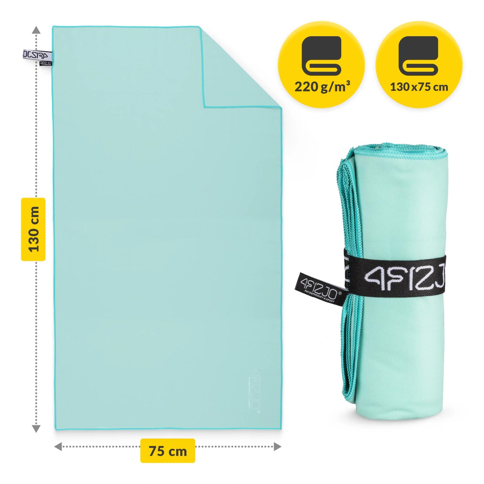 Microvezel handdoek sport fitness zwemmen strand sneldrogend 130x75 4FIZJO 4/7