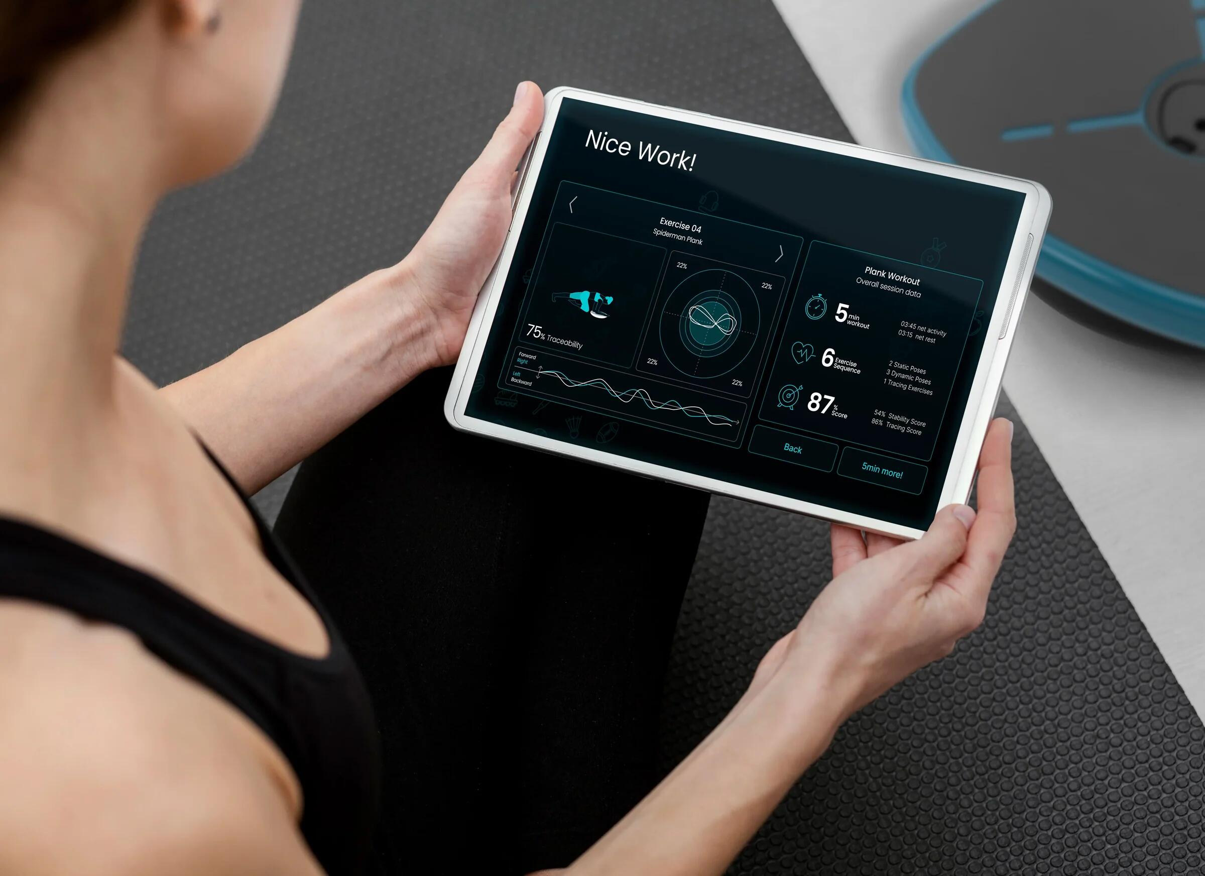 GoBalance Sport Pedana di Equilibrio Interattiva | 12+ Giochi, App Fitness 4/8