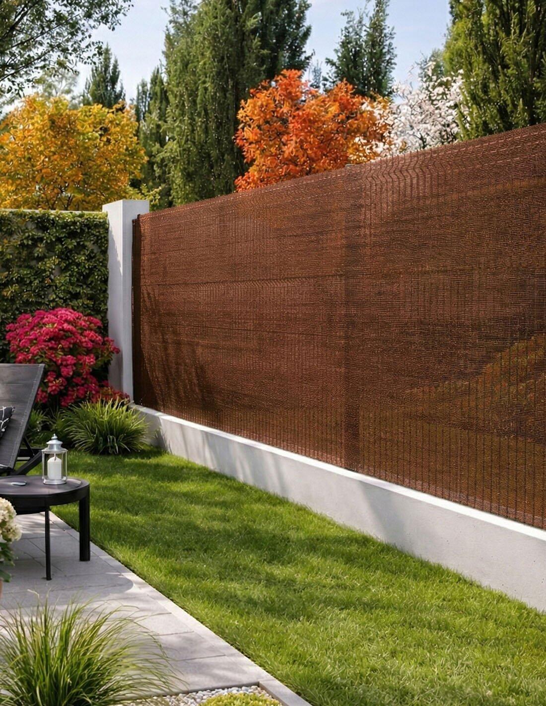 Malla de Ocultación 110g/m² Premium | So JARDIN202 Marrón 2 x 50 metros 3/5