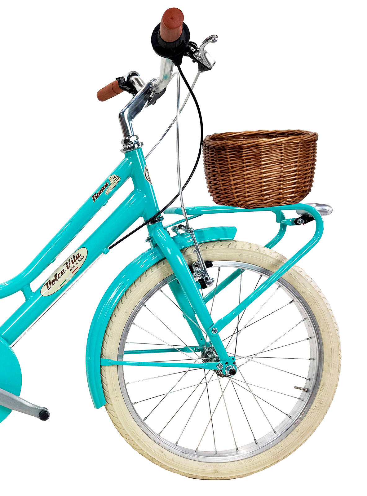 Mädchenfahrrad Dolce Vita by Canellini ROMA 20" 6V mit korb - Tiffany 3/3