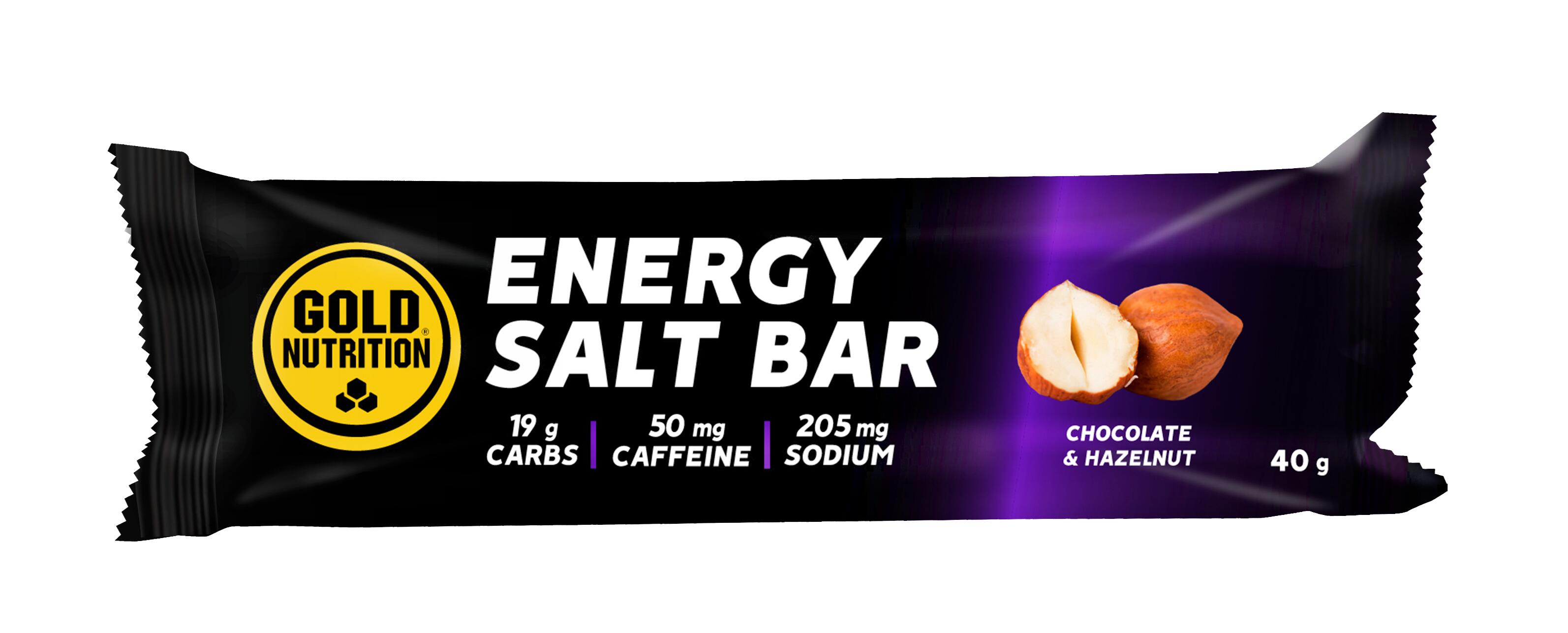Baton energizant GoldNutrition Energy Salt Bar ciocolata si alune de padure 40g