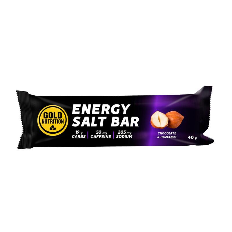 Baton energizant GoldNutrition Energy Salt Bar ciocolata si alune de padure 40g