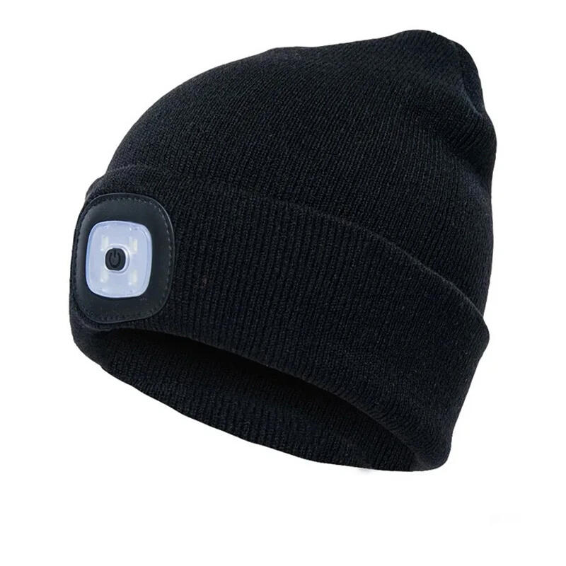 bonnet unisexe avec lumière led rechargeable usb 4/4
