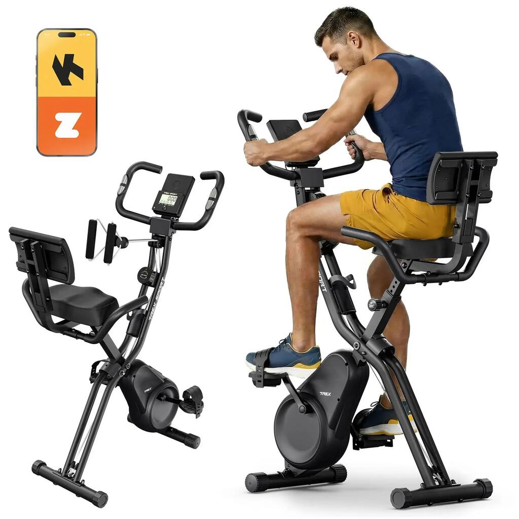 Сгъваем магнитен велоергометър Trex Sport TRIBER TX-390XB с Bluetooth
