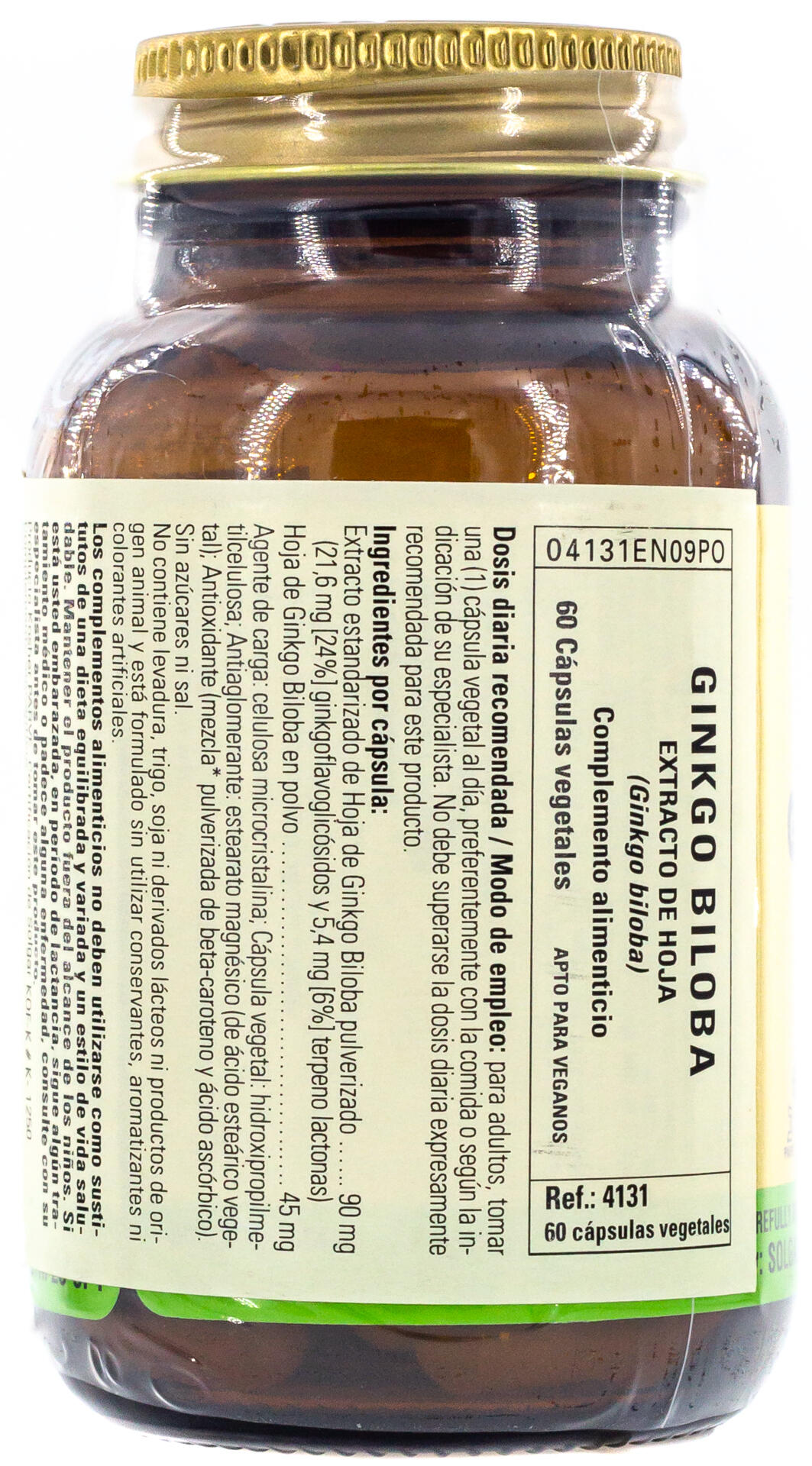 Ginkgo Biloba Hoja 60 Cápsulas 2/3