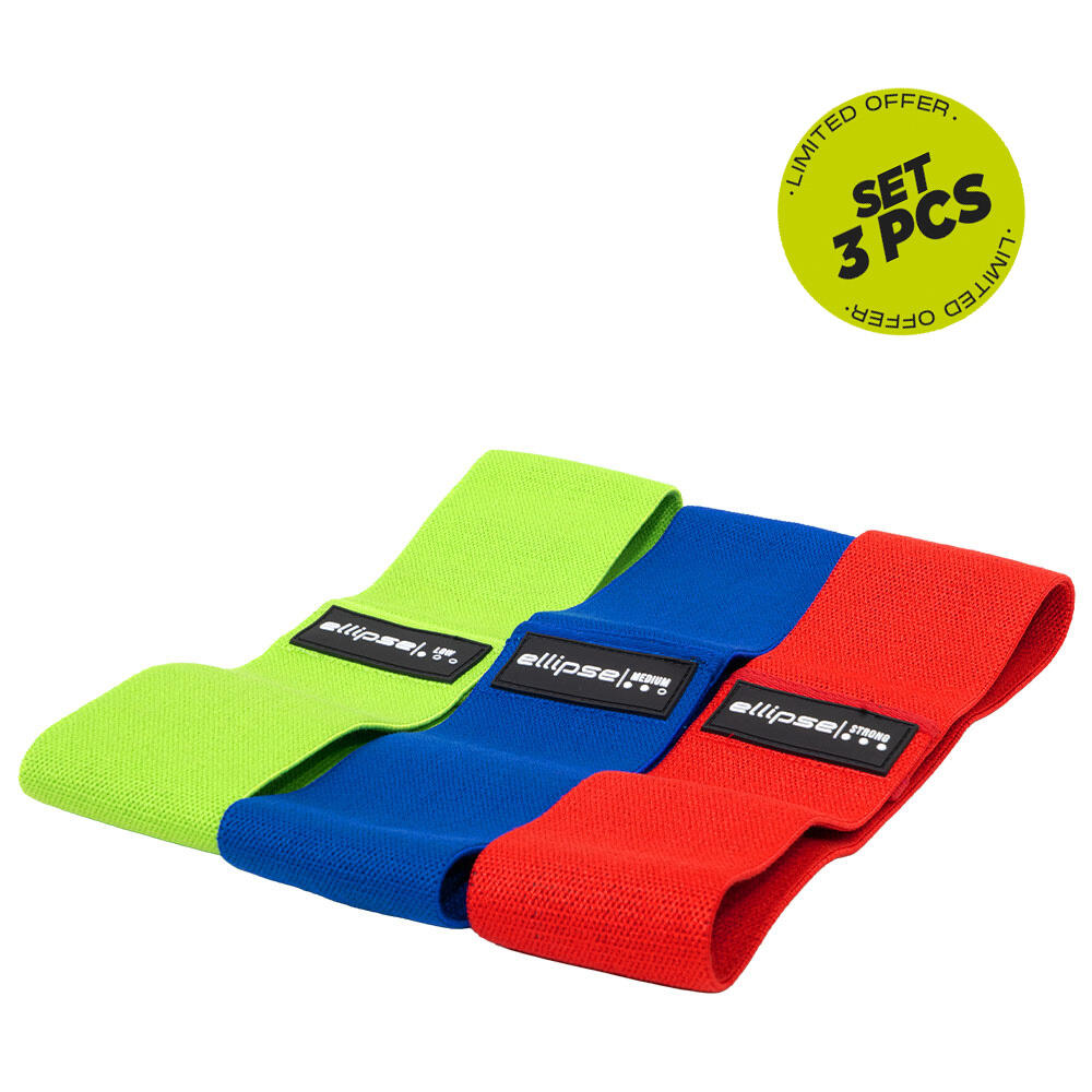 BANDAS ELÁSTICAS TEXTILES PARA GLÚTEOS (SET) 1/7