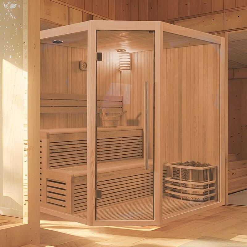 Sauna d'angle Boreal® Evasion Baltik 3/4 places - 160x160x210 cm 2/7