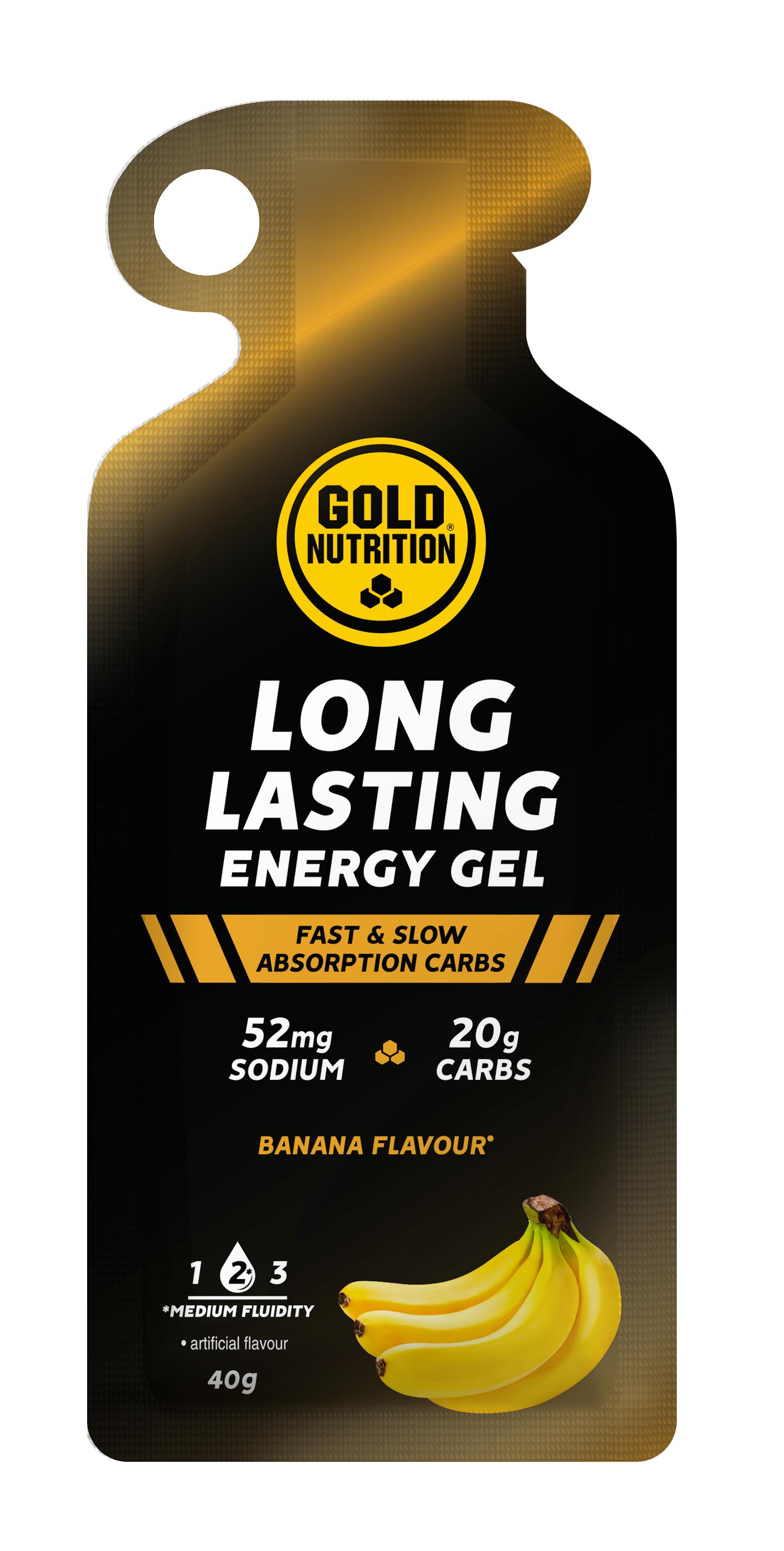 CAIXA DE 16 GÉIS ENERGÉTICOS LONG LASTING GEL BANANA - 40 G 2/3