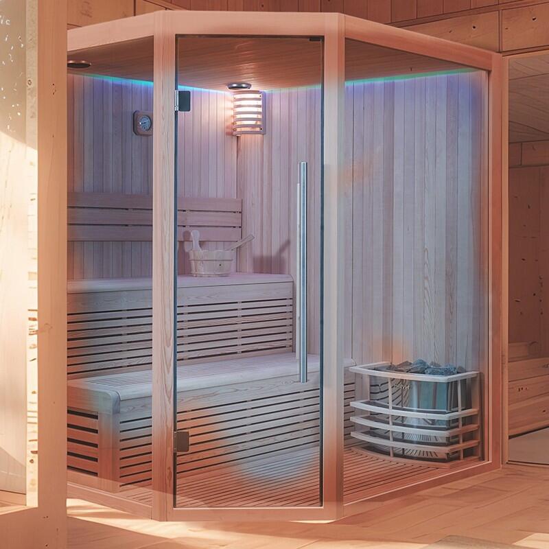 Sauna d'angle Boreal® Evasion Baltik 5 places - 180x180x210 cm 2/7