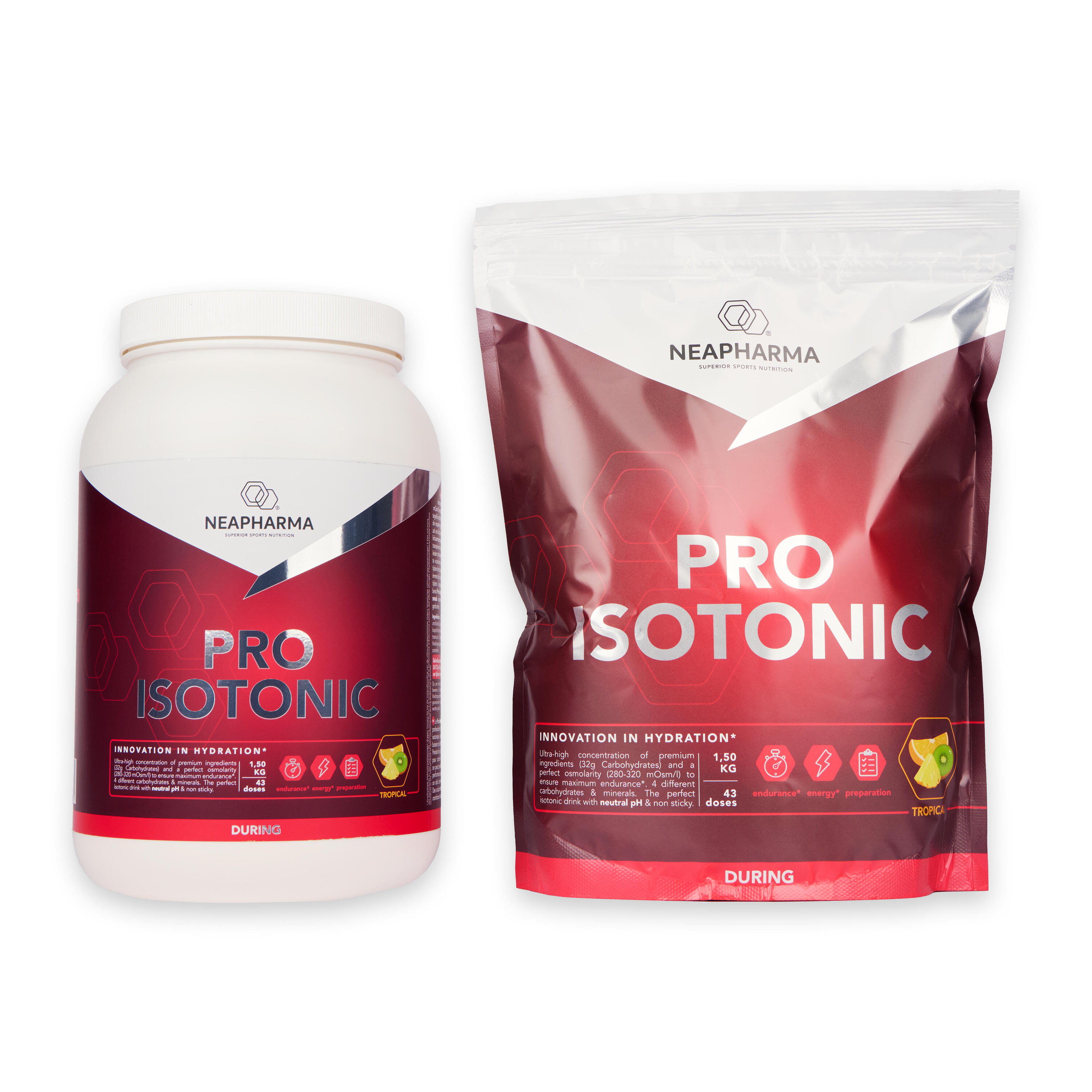 Isotone energiedrank sportdrank: Tropical smaak • Plakt niet • 15 porties 6/6