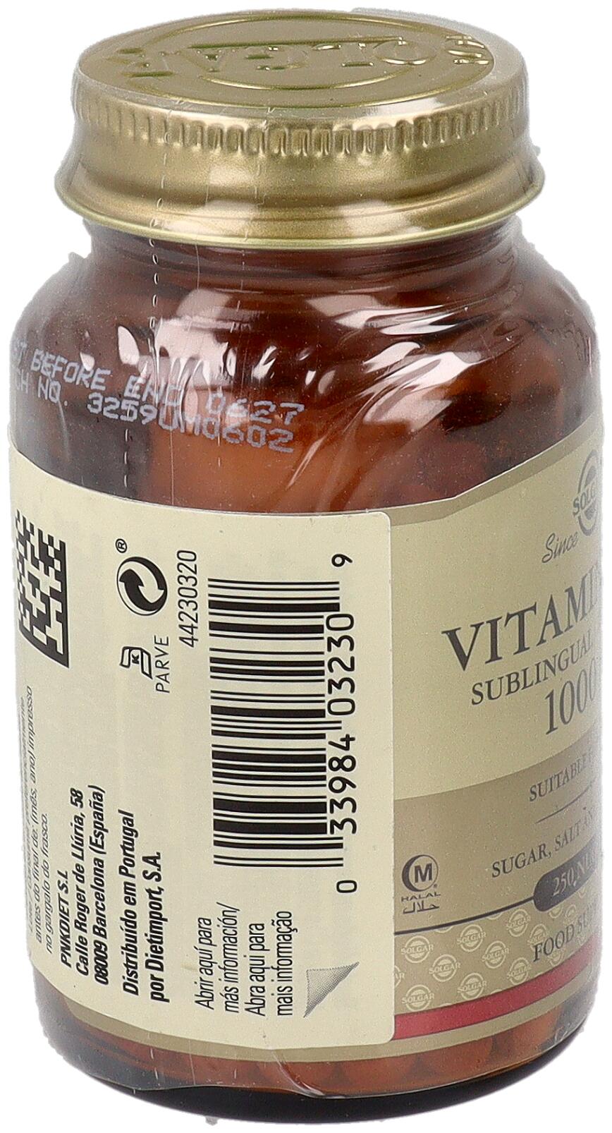 Vitamina B12 Comprimidos Sublinguales masticables 1000 mcg 2/3