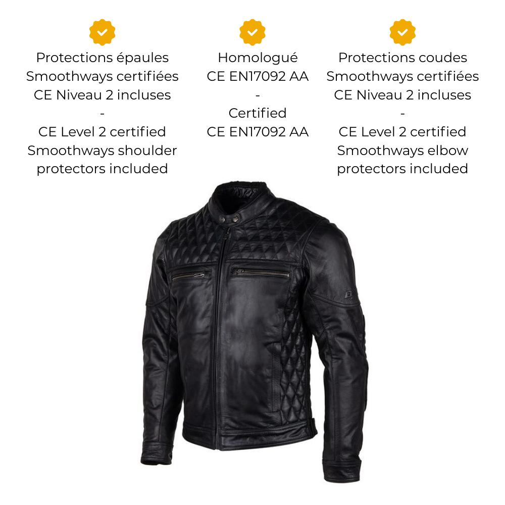 Blouson Moto HOMME Certifié | BLACKSMITH MOTOBLOUZ 3/7