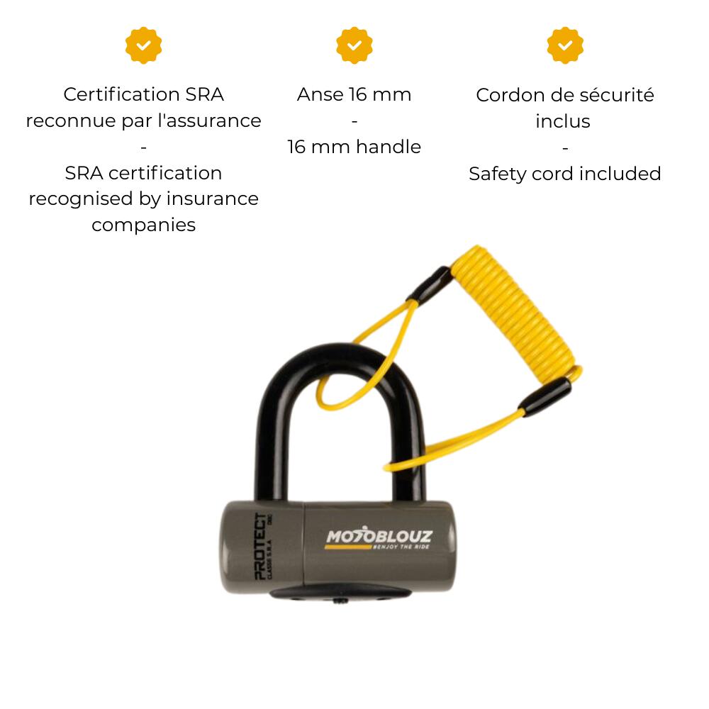 Antivol PROTECT DISC SRA AVEC CORDON MOTOBLOUZ 3/6