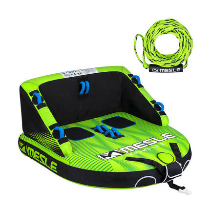 Pack Bouée Tractée Formula 2 - 4 Personnes avec Corde Gonflable Bateau & Jet Ski