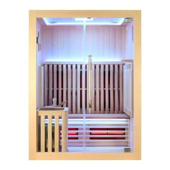 Sauna Combi Boreal® Elégance 2 - 150x125 Infrarouge + Vapeur