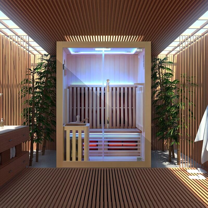 Sauna Combi Boreal® Elégance 2 - 150x125 Infrarouge + Vapeur 2/7