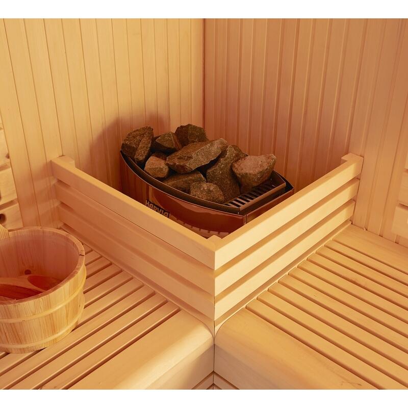 Sauna d'angle Boreal® Evasion Club PRO 214C - 5 à 7 places - 214*214*210 6/7