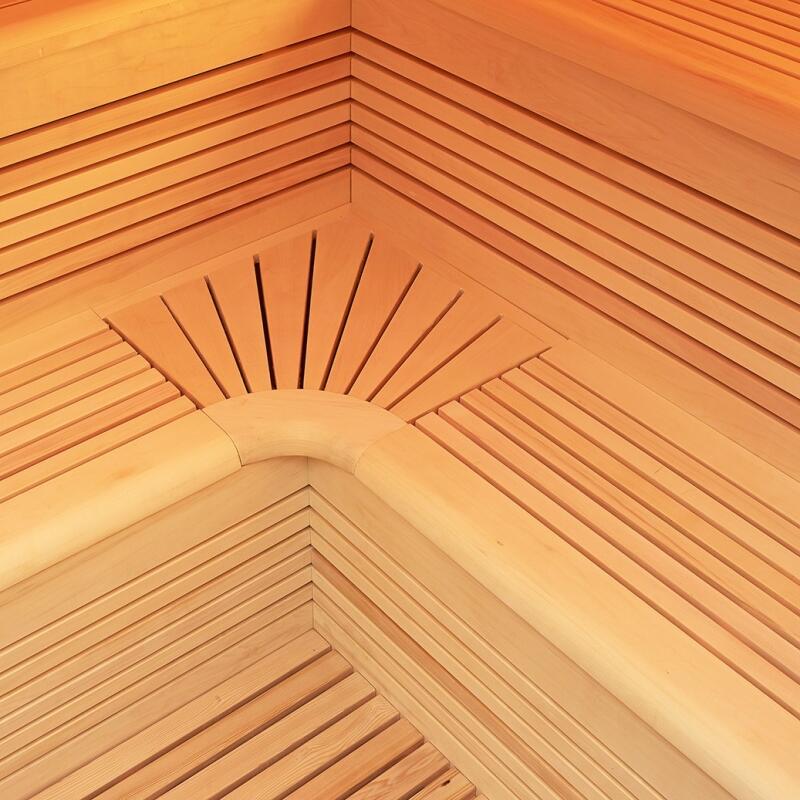 Sauna d'angle Boreal® Evasion Club PRO 214C - 5 à 7 places - 214*214*210 4/7