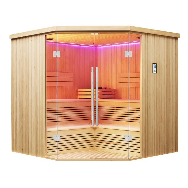Sauna d'angle Boreal® Evasion Club PRO 214C - 5 à 7 places - 214*214*210 1/7