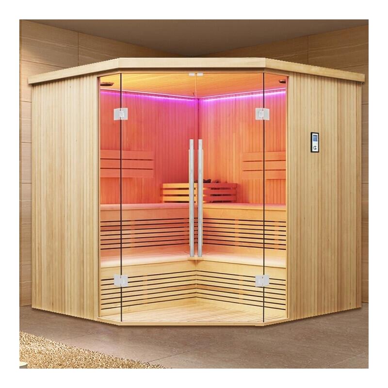 Sauna d'angle Boreal® Evasion Club PRO 214C - 5 à 7 places - 214*214*210 2/7