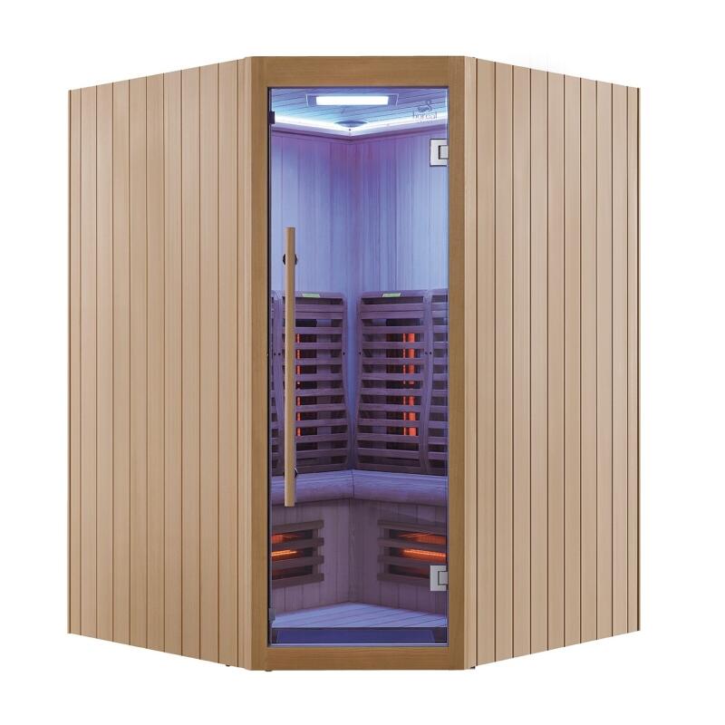 Sauna Infrarouge Boreal® 150C d'Angle à Spectre Complet 1/7