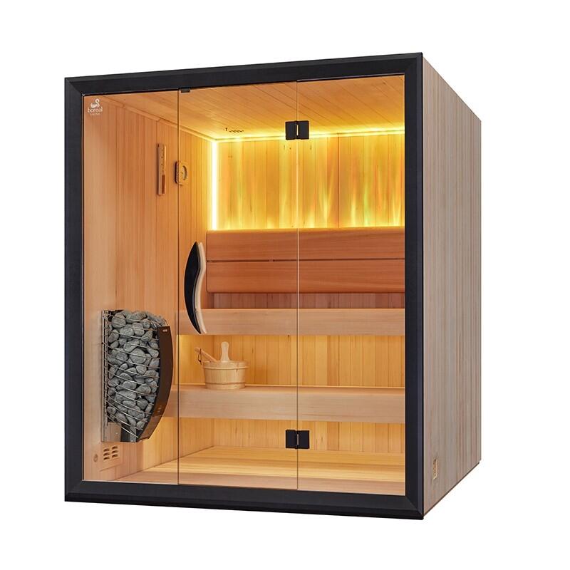 Sauna traditionnel Boreal® CELEST 180 - 4 places - 180*180*210 cm 1/7