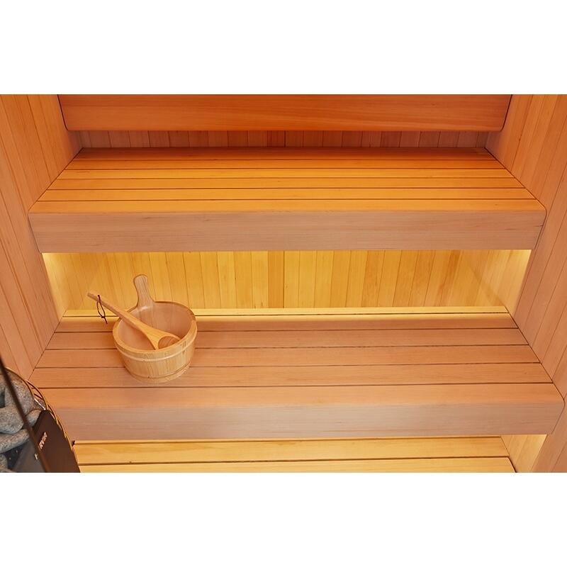 Sauna traditionnel Boreal® CELEST 180 - 4 places - 180*180*210 cm 3/7