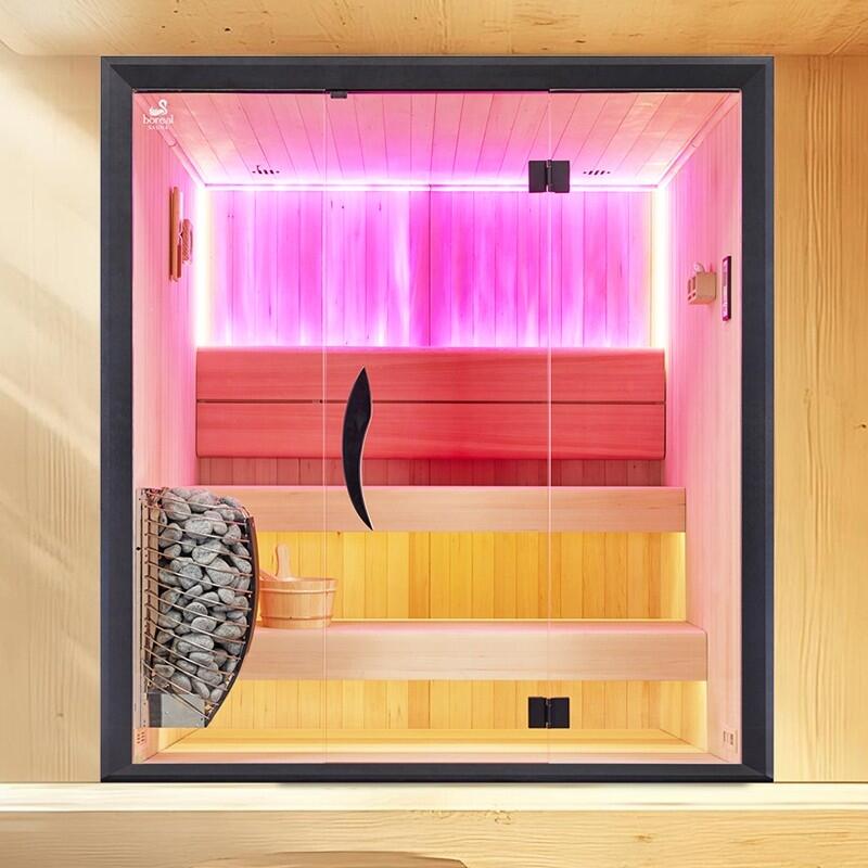 Sauna traditionnel Boreal® CELEST 180 - 4 places - 180*180*210 cm 2/7