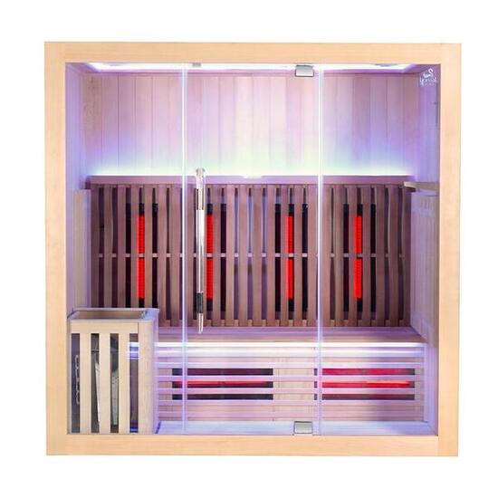 Sauna Combi Boreal® Elégance 4 - 200x125 Infrarouge + Vapeur