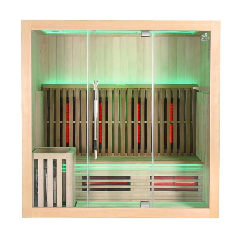 Sauna Combi Boreal® Elégance 4 - 200x125 Infrarouge + Vapeur 3/7