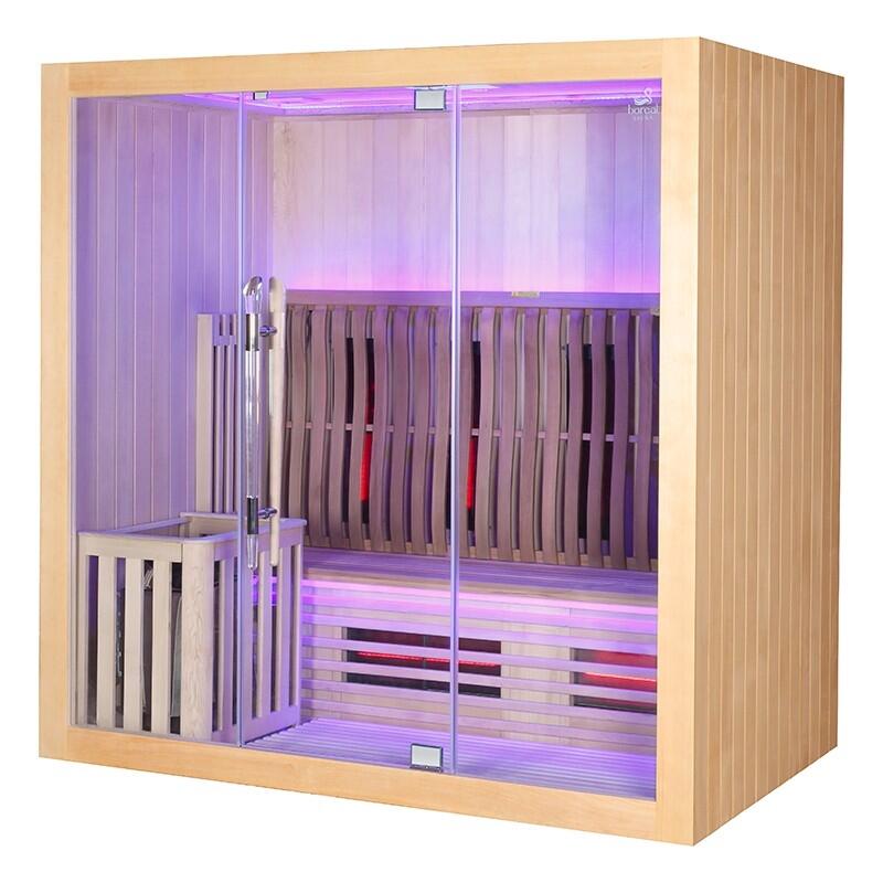 Sauna Combi Boreal® Elégance 4 - 200x125 Infrarouge + Vapeur 6/7