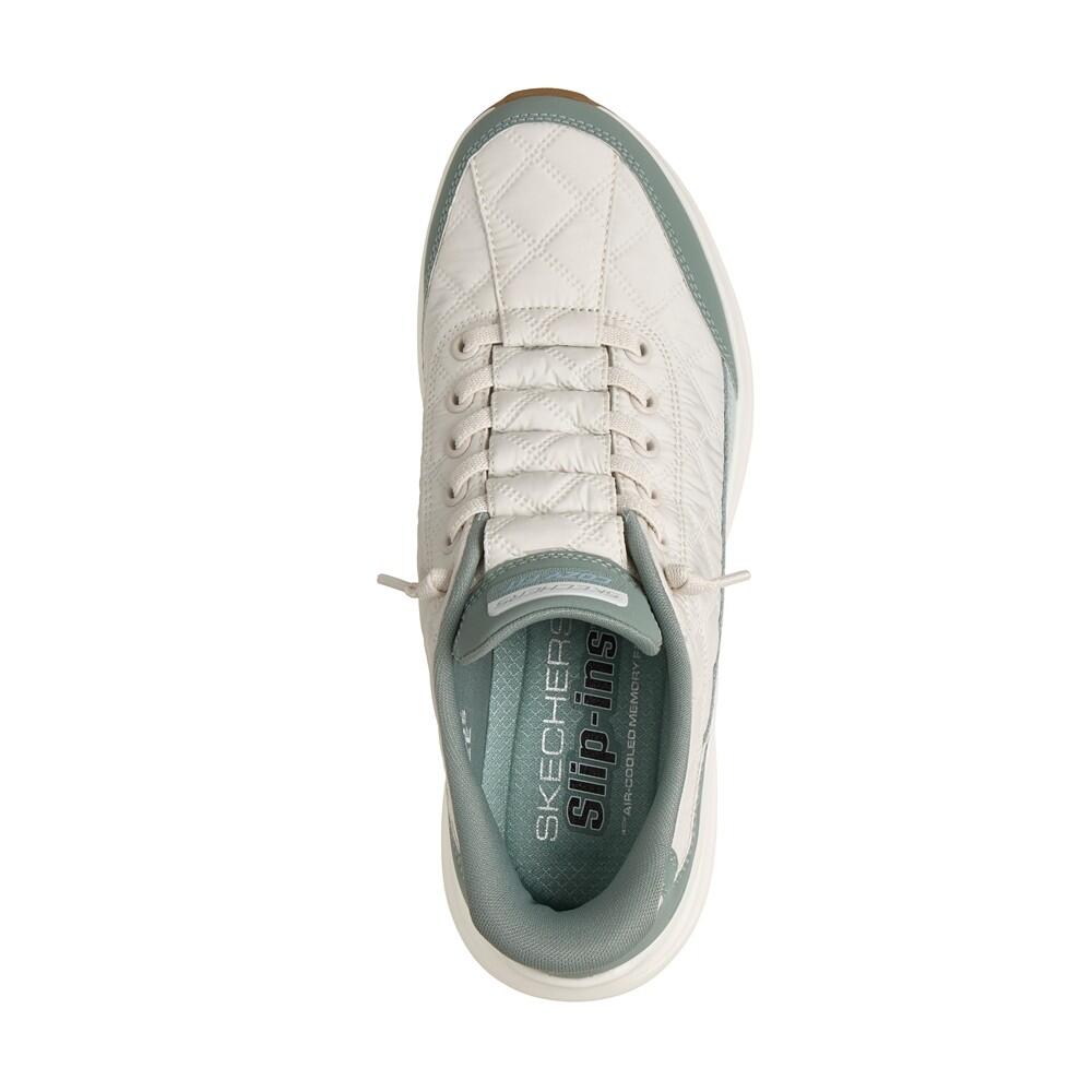 Baskets FEMME Skechers Slip-ins Vapor Foam doux tissu BLANC 5/7