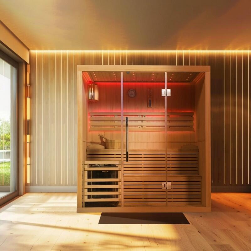 Sauna finlandais Nordica® Vapeur V45 - 4-5 places - 180 x 130 x H.200 5/7
