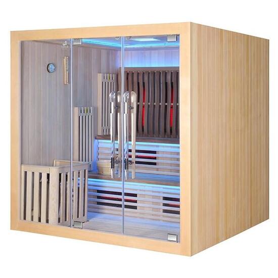Sauna Combi Boreal® Elégance 200x200 Infrarouge + Vapeur
