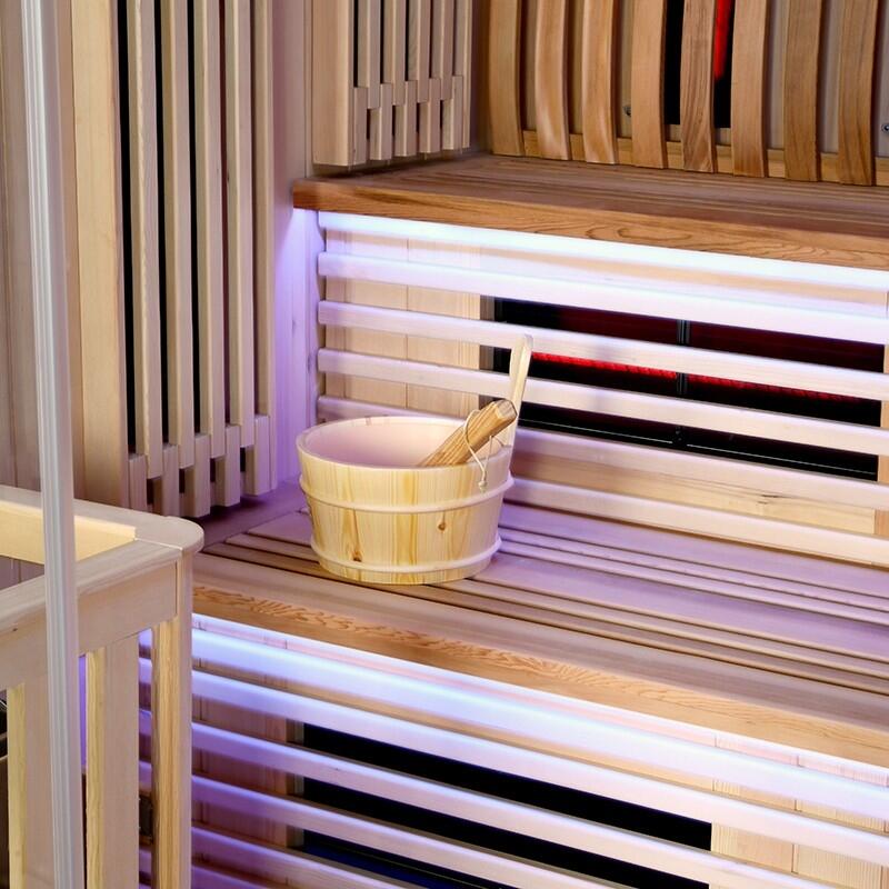 Sauna Combi Boreal® Elégance 200x200 Infrarouge + Vapeur 4/7