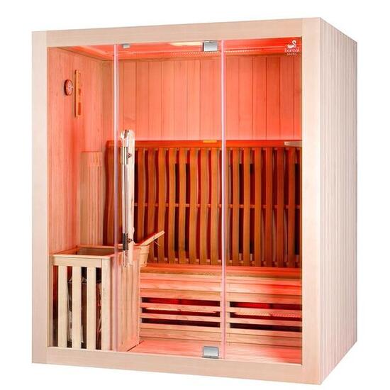 Sauna Combi Boreal® Elégance 3 - 175x125 Infrarouge + Vapeur
