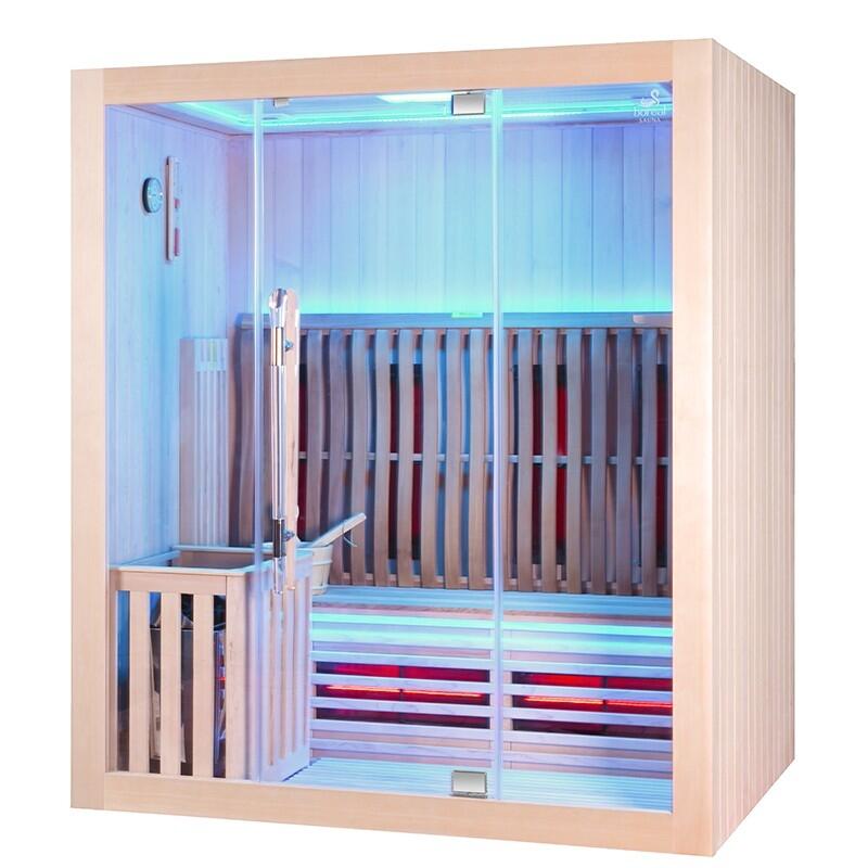 Sauna Combi Boreal® Elégance 3 - 175x125 Infrarouge + Vapeur 7/7