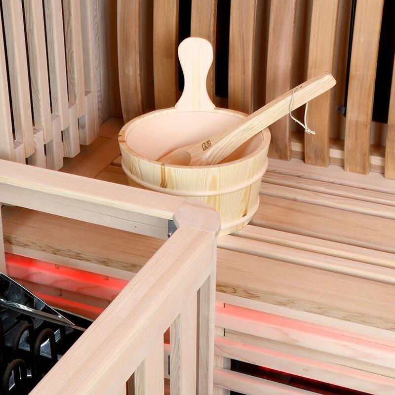 Sauna Combi Boreal® Elégance 3 - 175x125 Infrarouge + Vapeur 5/7
