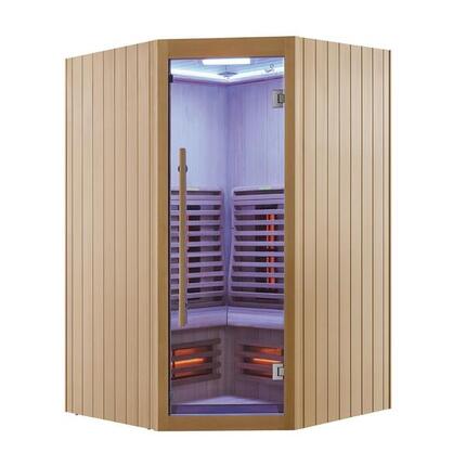 Sauna Infrarouge Boreal® 130C d'Angle à Spectre Complet