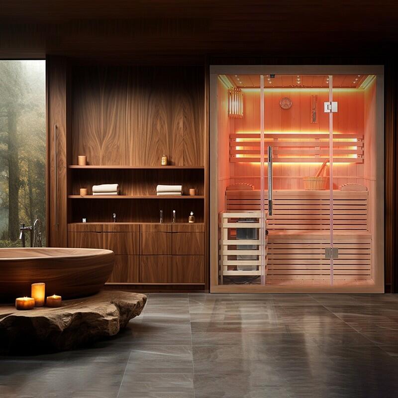 Sauna finlandais Nordica® Vapeur V23 - 2-3 places - 150 x 120 x H.200 5/7