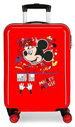 Valise cabine Disney Mickey colour mayhem Abs avec une capacité de 34L rouge