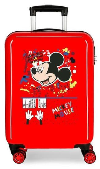 Valise cabine Disney Mickey colour mayhem Abs avec une capacité de 34L rouge