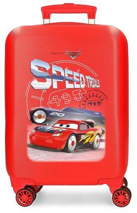 Valise cabine Disney Cars speed trials Abs avec une capacité de 33L rouge