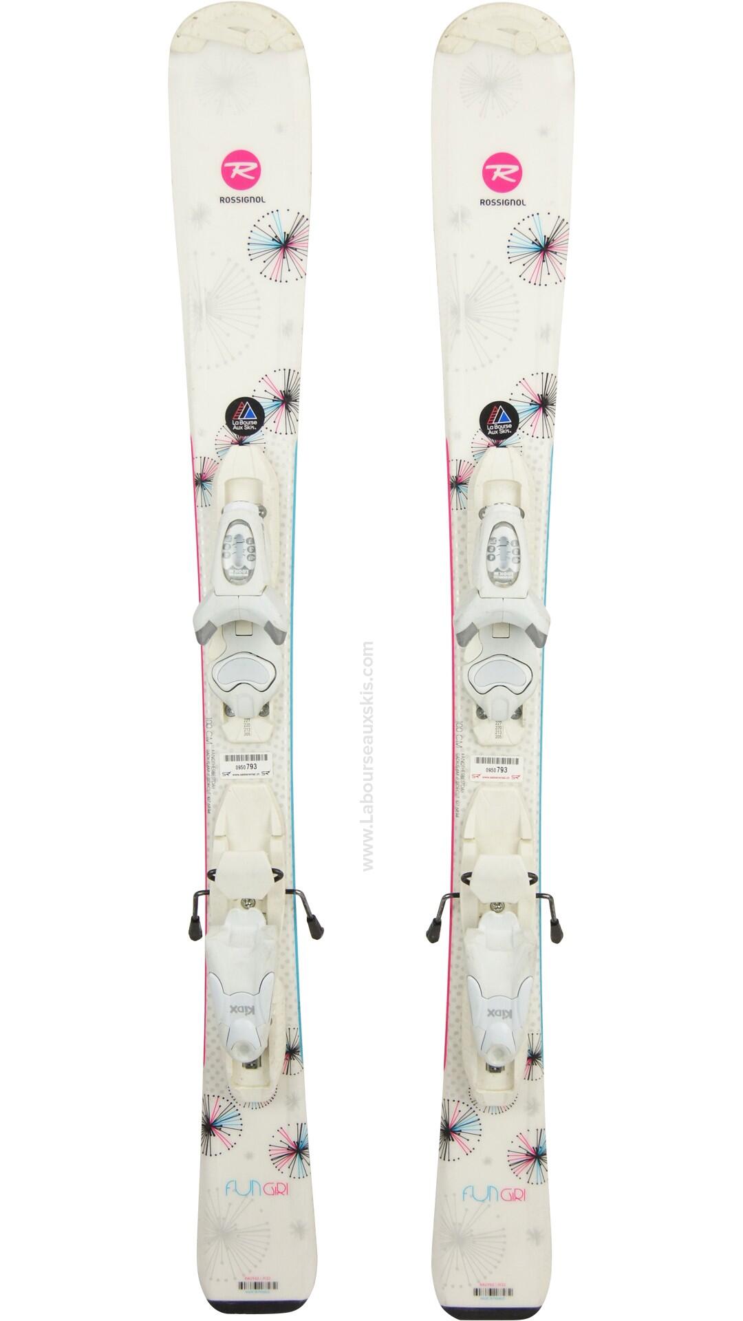 Reconditionné - ROSSIGNOL FUN GIRL + KID X - Très bon état 2/3
