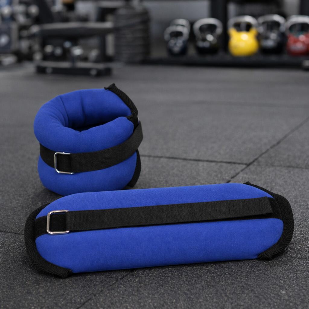 Pesas Tobillo y Muñeca Azul 1 kg (Par) Gimnasia Fitness 3/3