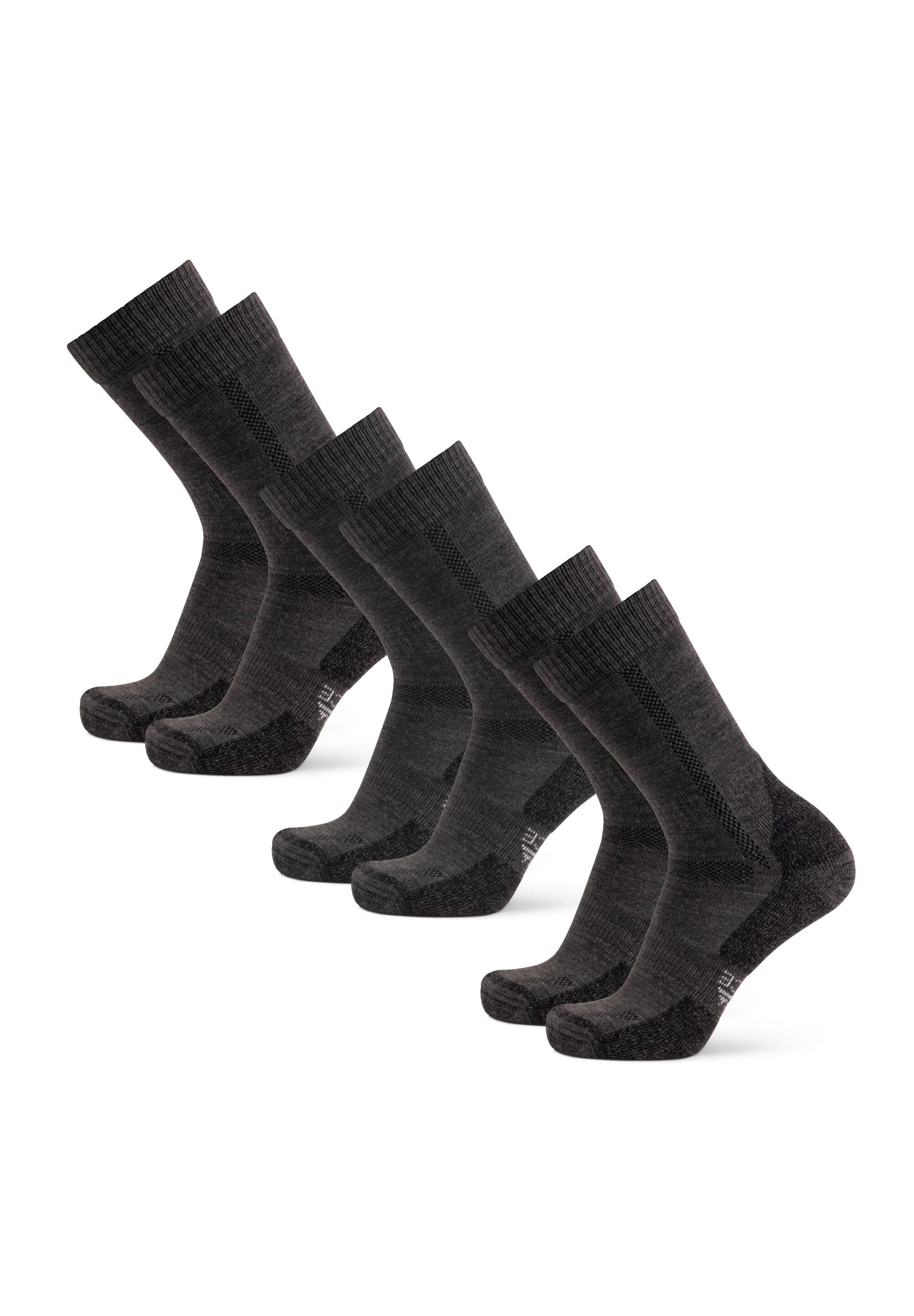 Chaussettes de randonnée 3 paires Laine Mérinos Anti-Ampoules Unisexe 3/5