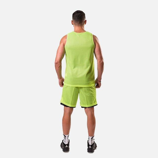Set maiou/short baschet reversibil PEAK S3Ball Verdefluo/Negru