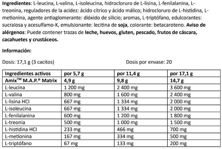 MAP Muscle Powder - 344g Limon AmiXpro® series 3/4